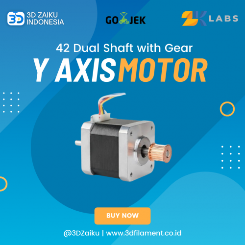 Zaiku Laser CO2 Y Axis Motor 42 Dual Shaft with Gear